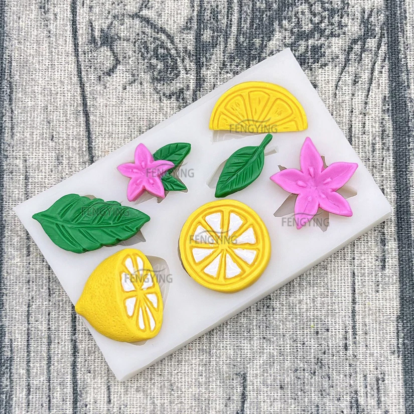 Bunga Jeruk Lemon Cetakan Kue Silikon Sugarcraft Cupcake Baking Cetakan Fondant Alat Dekorasi