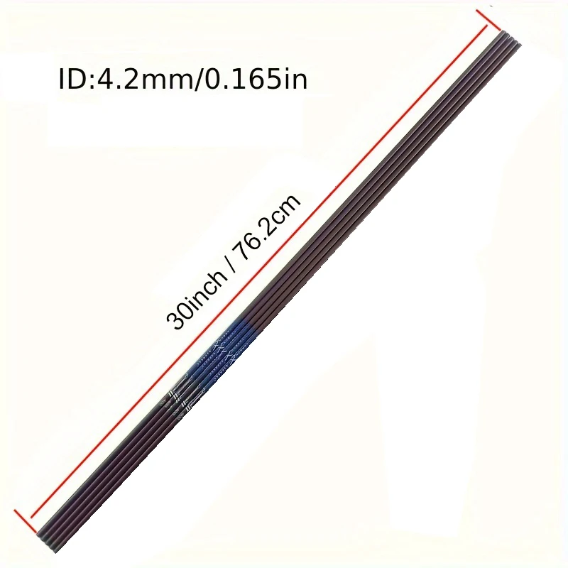 12pcs Pure Carbon Arrow Shaft ID4.2mm ID6.2mm Spine300 400 500 600 700 800 900 1000 with for Recurve/Compound Bow Arrow