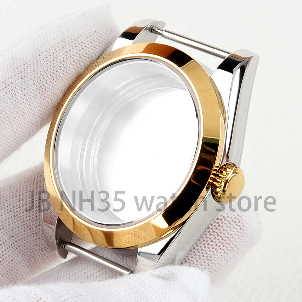 36/39mm Nh35 Cassa per orologio Vetro zaffiro per Seiko Nh35 Nh36 Movimento 316L Solido acciaio inossidabile Datejust Cassa Accessori per orologi