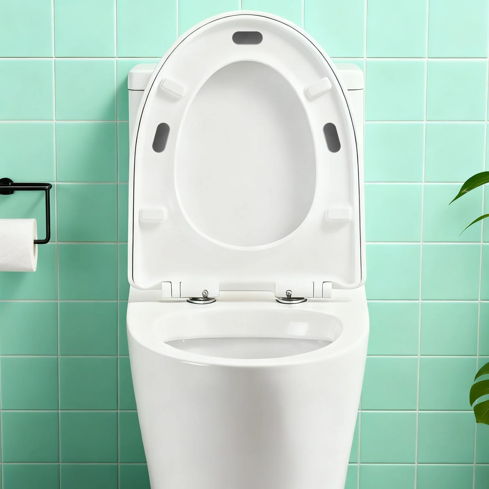 

4pcs Universal Toilet Seat Bumpers 0.7Inch Thick Soft Buffer Pads Anti-Collision Stabilizers For Gap Reduction Splash Prevention