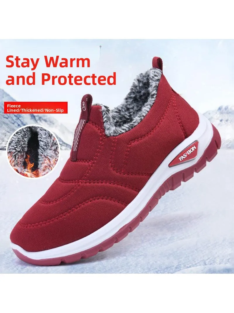 Men's Winter Cotton oes Anti-slip Lightweight Fce-lined Sports Thiened Dad oes Beijing Sle Outdoor Boot Casual Sne...