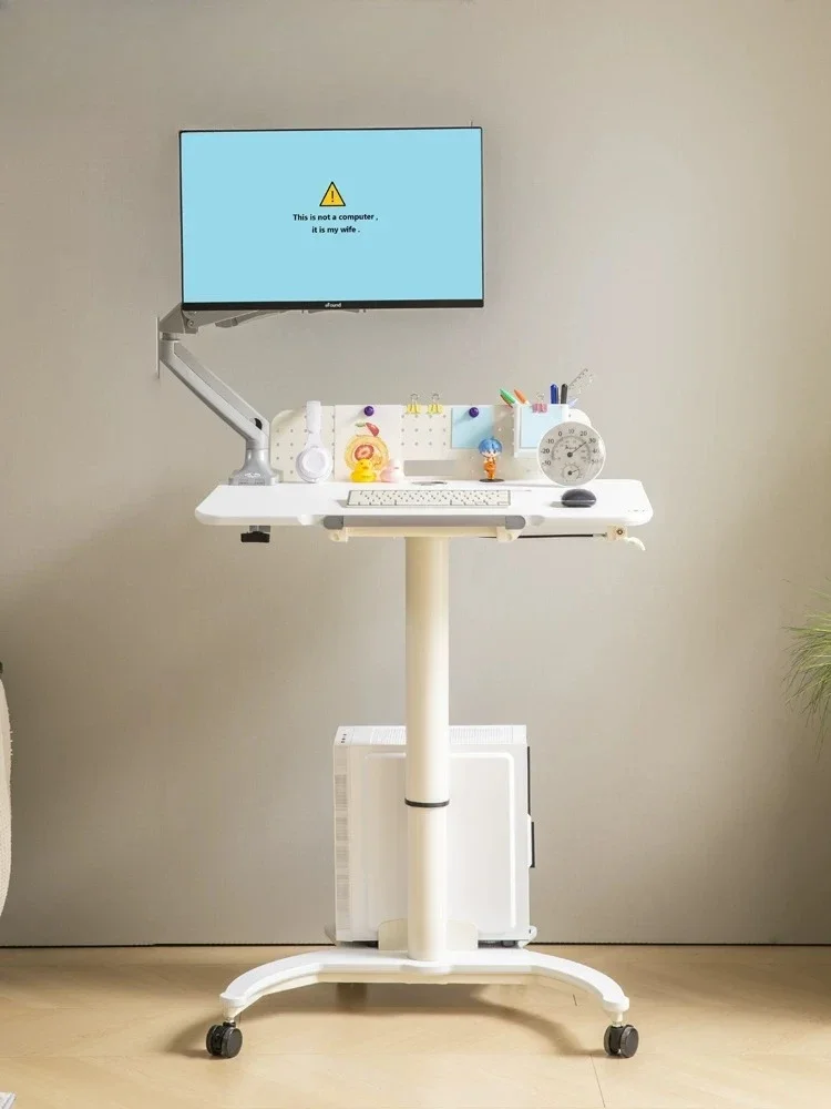 Movable computer desk Small apartment liftable workbench Home foldable desk Office lifting table