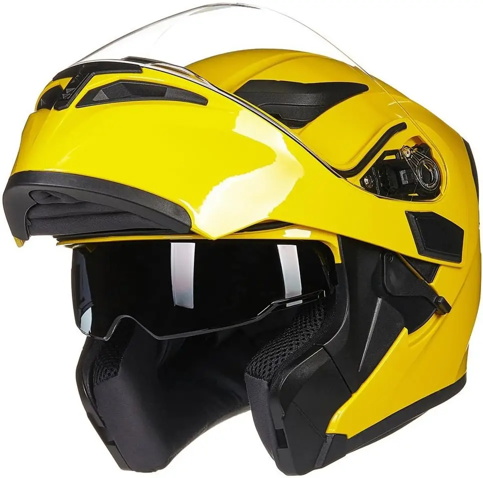 Motorcycle Dual Visor Flip up Modular Full Face Helmet DOT 6 Colors Model 902