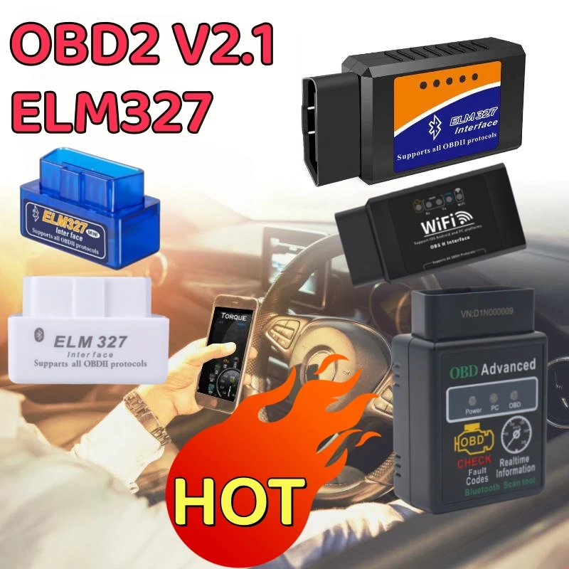 ELM327 V2.1 OBD2 Scanner BT5.1/Wifi ELM327 OBD Car Diagnostic Tool For Android /IOS PK Vgate Icar2 Code Reader Car detector