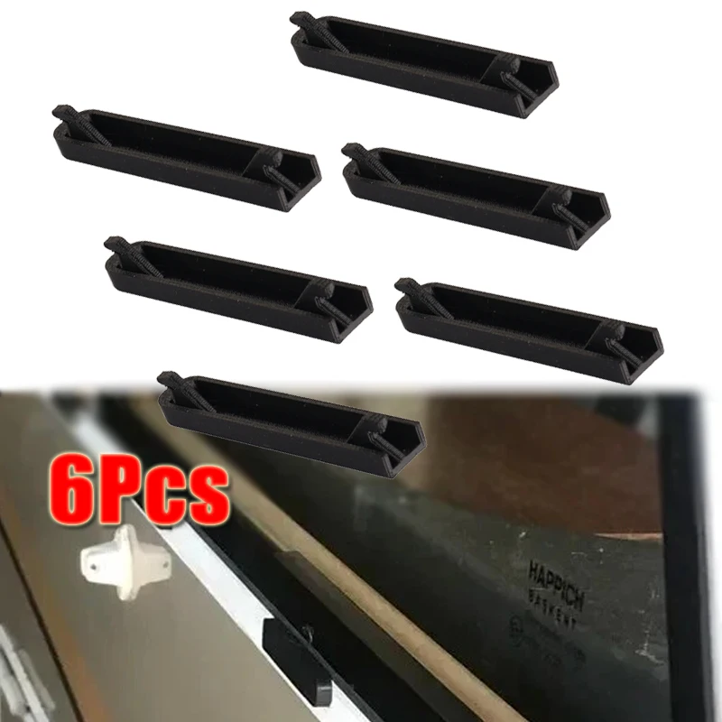 

6 шт. черных дренажных вентиляционных решеток для окон автодомов, кемперов и фургонов Hymer, запчасти для автодомов