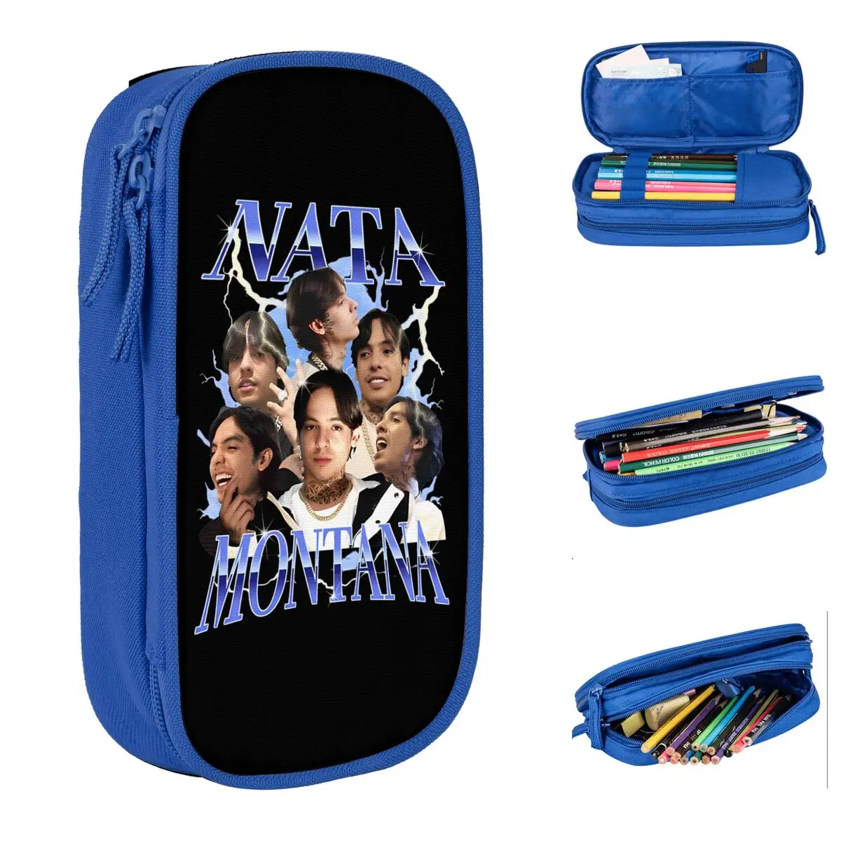 Natanael Cano Nata Montana Pencil Case Fashion Music Rapper Singer Pen Bags Student Students School Gifts Pencilcases