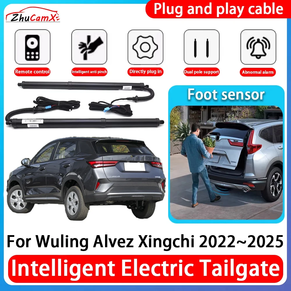 ZhuCamX Car Power Trunk Electric Suction Tailgate Intelligent Tail Gate Lift Strut For Wuling Alvez Xingchi 2022~2025