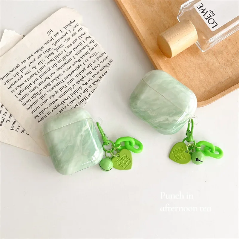 

Green Marble Case for AirPods 1 2 3 Pro Pro2 Bluetooth Earbuds Charging Box Protective Earphone Case Cover