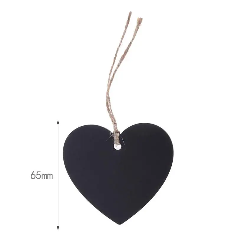 10 個長方形の小さな黒板麻ロープペンダント DIY 両面木製ホームデコレーションオフィス教室ディスプレイタグ