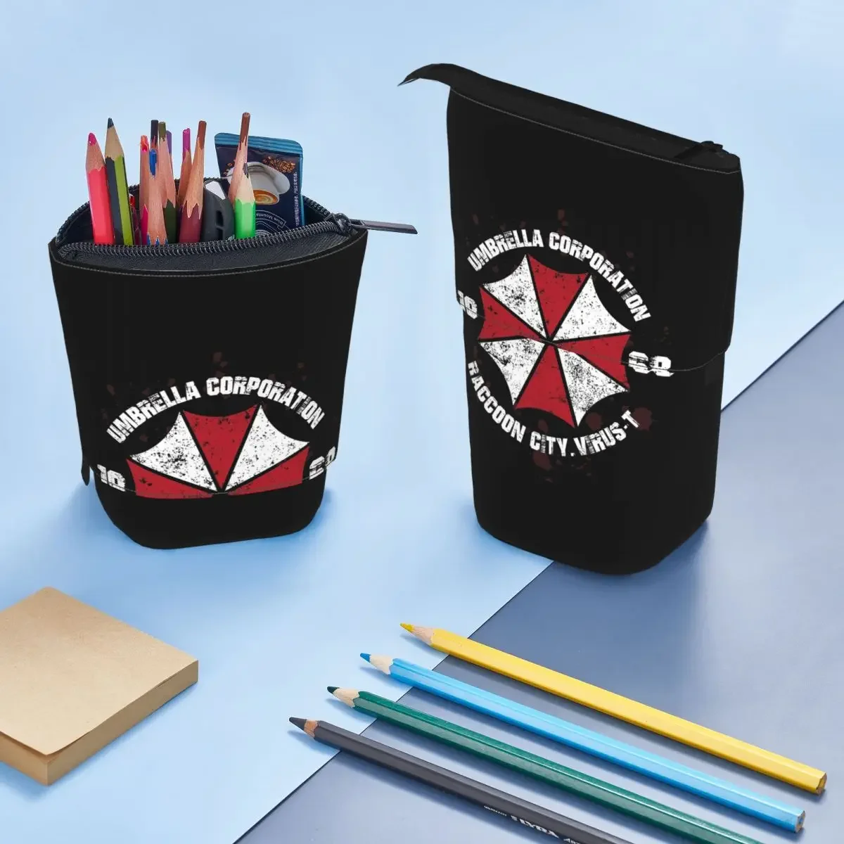 Movie Game Corporation UmbrellasReversible Pencil Case for Studen Gifts Pen Box Pencil Bag Stationery Supplies Pen Holder Bag