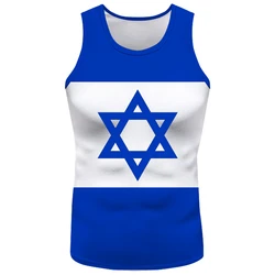 Israel Vest Free Custom Made Name Isr Tank Top Nation Flag Il Judaism Arabic Country Hebrew Arab Print Logo Sleeveless T-Shirt