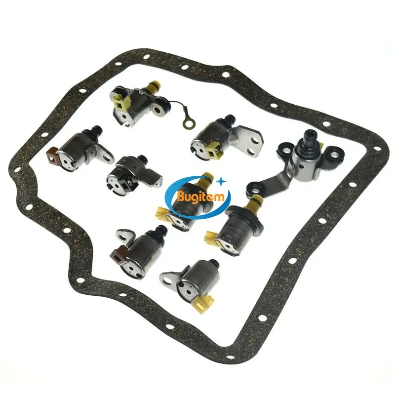 

9PCS JF506E JA5AEL 5F1J 5F31J Transmission Shift Solenoid Set With Gasket For Ford Mazda 2002-2005 N88 N89 N90 N91 N92 N93 2.5L