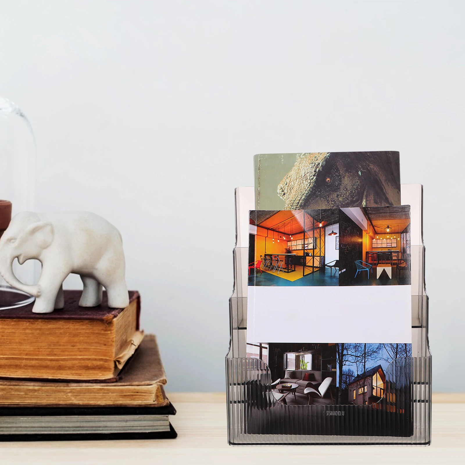 

A4 Transparent Brochure Display St Desktop Document Holder Files Books Notepads Clear Plastic Pamphlet Storage Sturdy