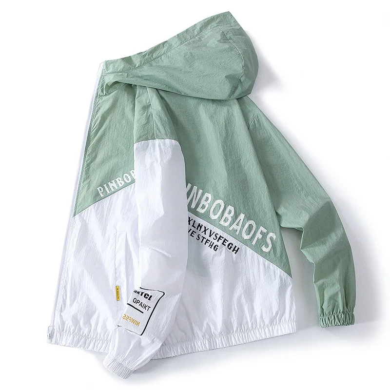 

Мужская солнцезащитная куртка, летняя высококачественная повседневная ветровка, дышащая водонепроницаемая куртка для активного отдыха, защита от солнца