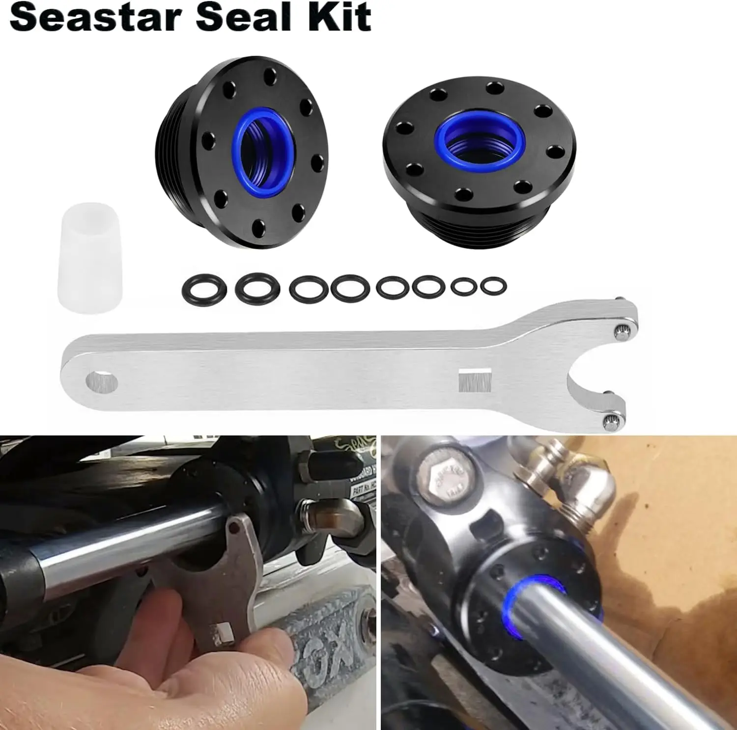 HC5345 Seal Kit Front Mount Hydraulic Steering Cylinder Seal With Pin Wrench Fit for HC6750, HC6751, HC5340, HC5341, HC Series