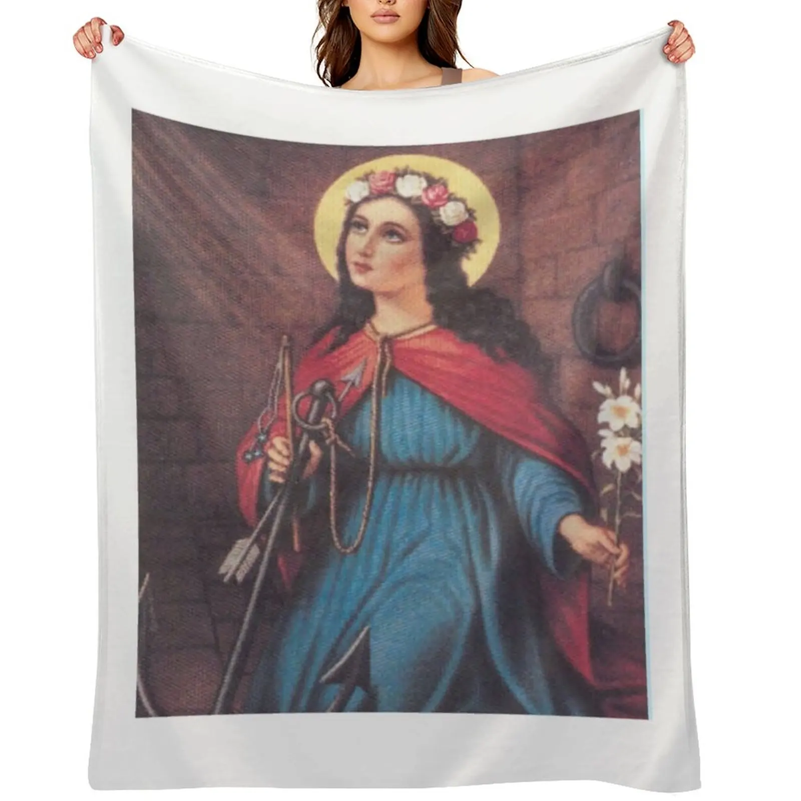 

Saint Philomena Throw Blanket Weighted for sofa Custom Vintage Blankets