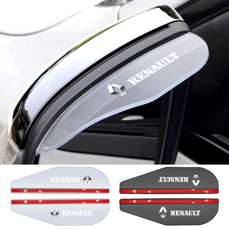 2pc Car Rearview Mirror Rain Shield Rain Eyebrow Rain Cover For Renault Megane 2 3 4 Twingo Clio Talisman Captur Trafic Scenic 2