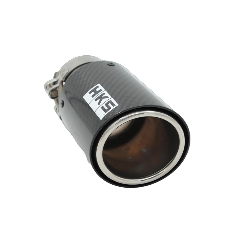 HKS Carbon Fiber Tip Exhaust Universal Auto Modified Muffler Tail Pipe Throat89 101 114mm Large-Caliber Muffler Tip