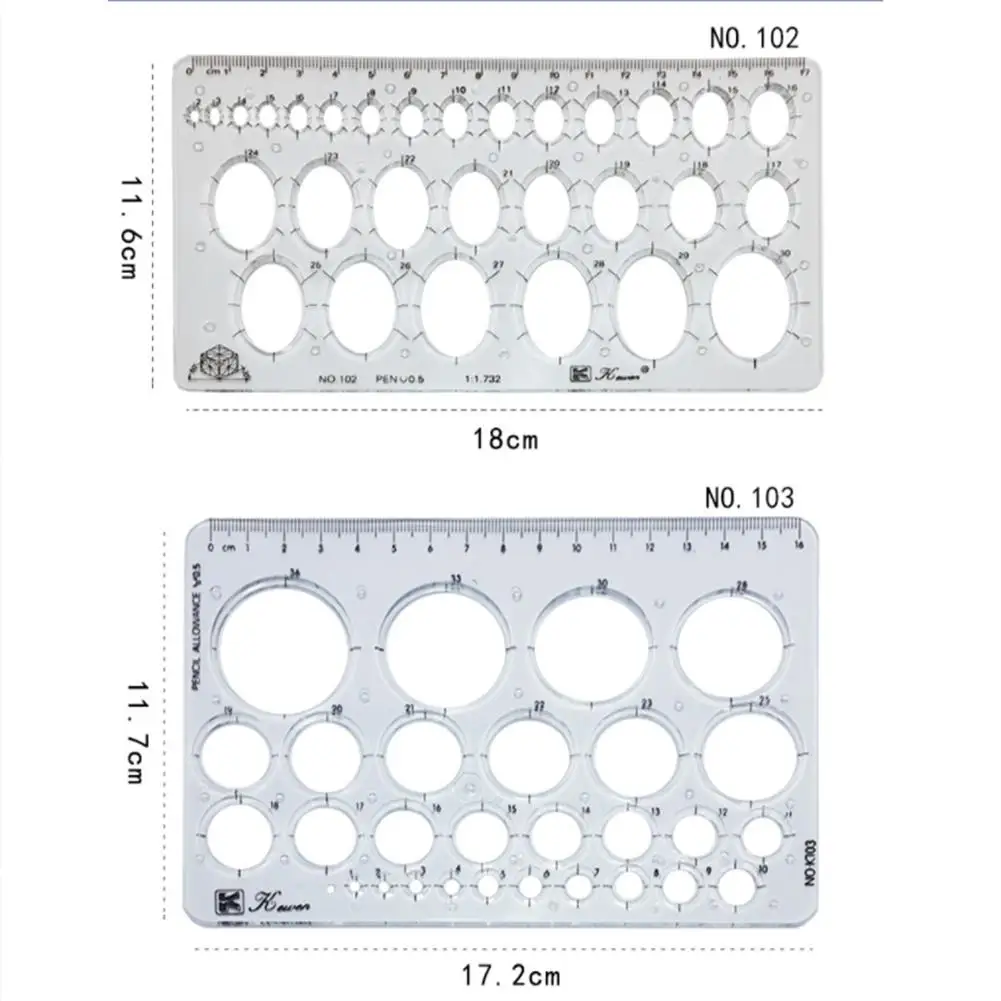 1Pcs Drawing  Template Multifunctional Interior Furniture Design Templates Chemical Instrument Tool Ruler