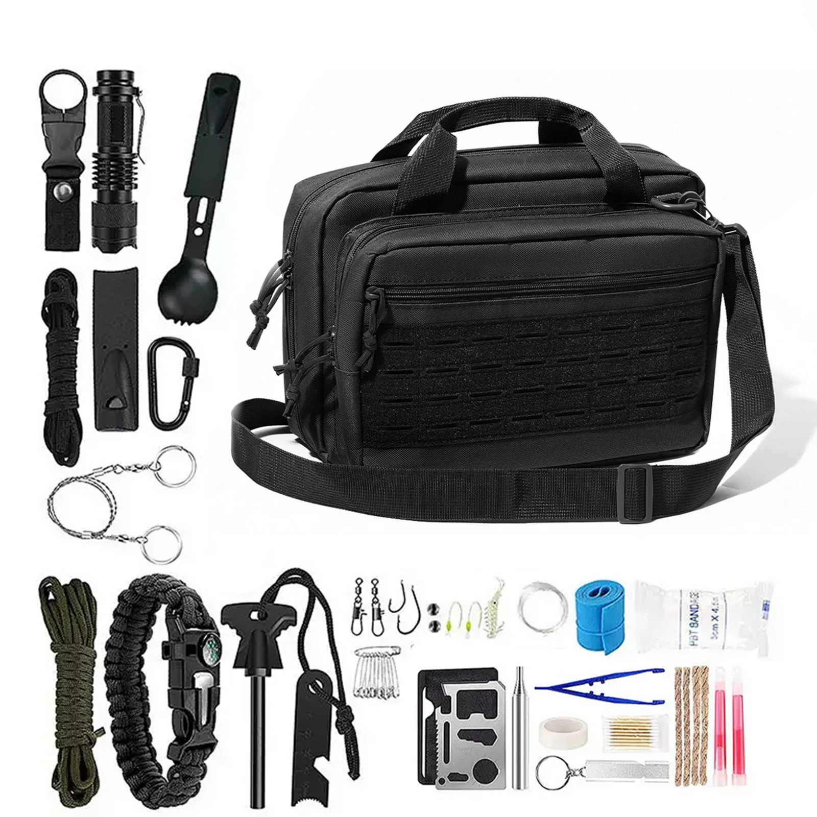 

600D Oxford Cloth Tactical Handbag Multiple Pockets for Outdoor Hunting (Black)