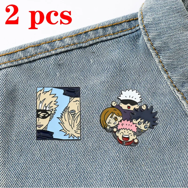 Jujutsu Kaisen Anime Cute Gojo Satoru Enamel Pin Badge Brooch DIY Friends Collar Lapel Pin Gift Jewelry Brooch Accessories