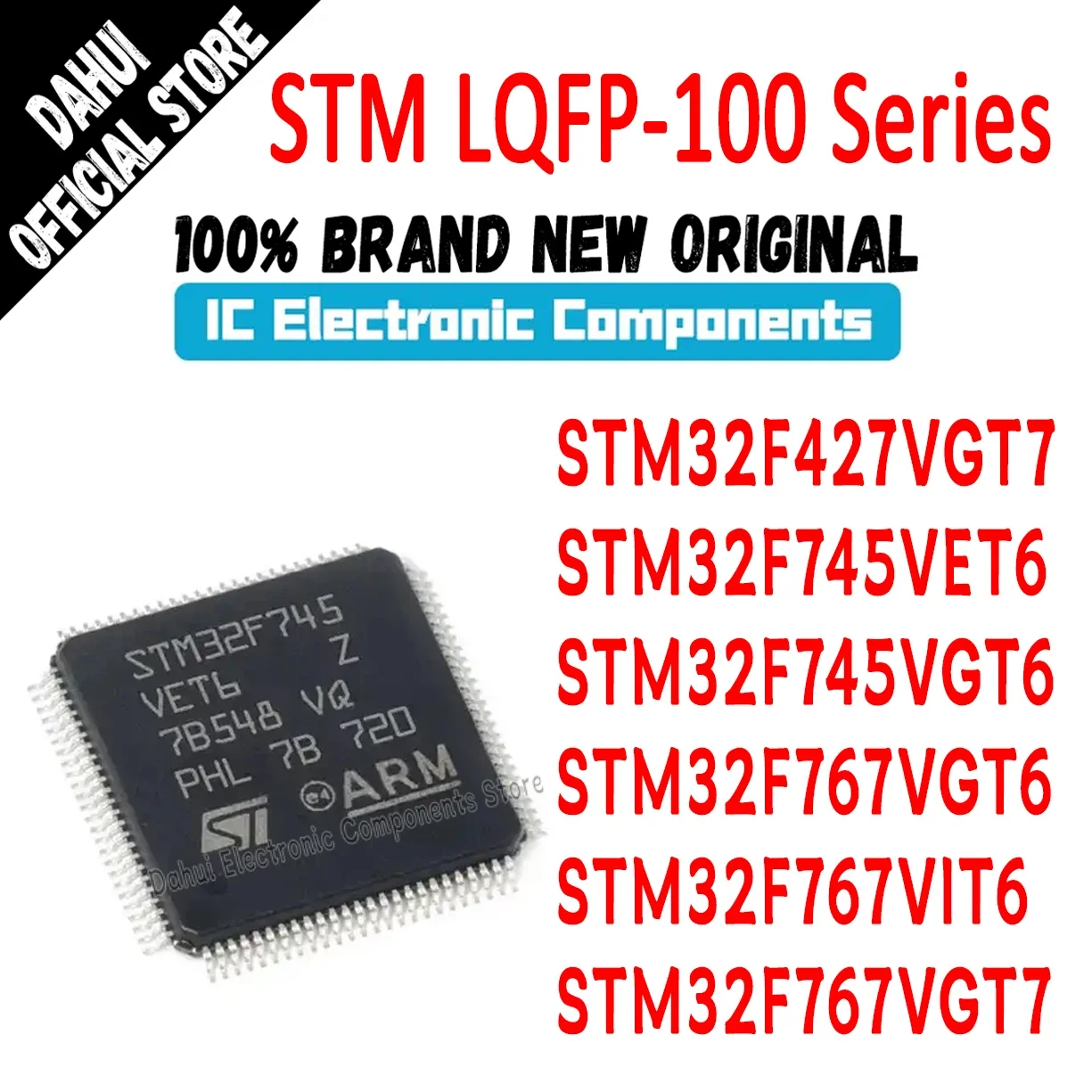 STM32F427VGT7 STM32F745VET6 STM32F745VGT6 STM32F767VGT6 STM32F767VIT6 STM32F767VGT7 STM IC MCU Chip LQFP-100