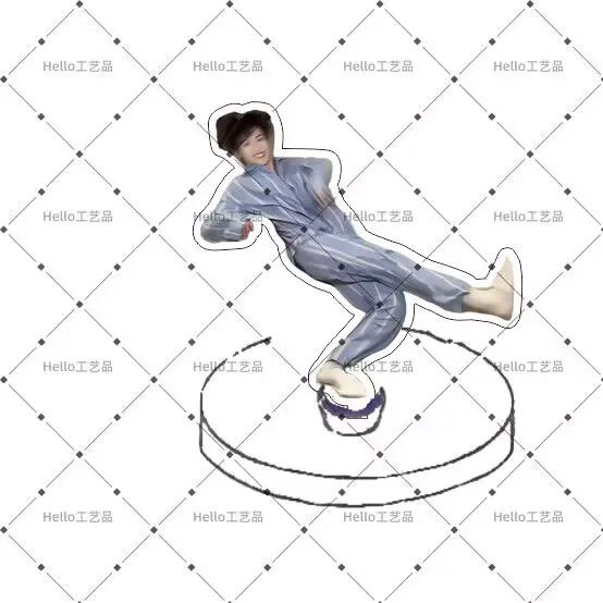 جديد/Ziyu ركلة الساق الرموز التعبيرية حقيبة الاكريليك على الوجهين ساندويتش الدورية اللوحة مكتب قلادة مجردة هدية #3