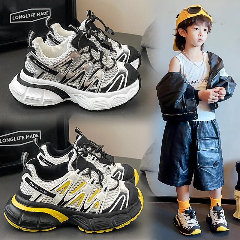 

Весна-Осень 2023, новая детская повседневная обувь для девочек и мальчиков, модные нескользящие кроссовки в корейском стиле с мягкой подошвой