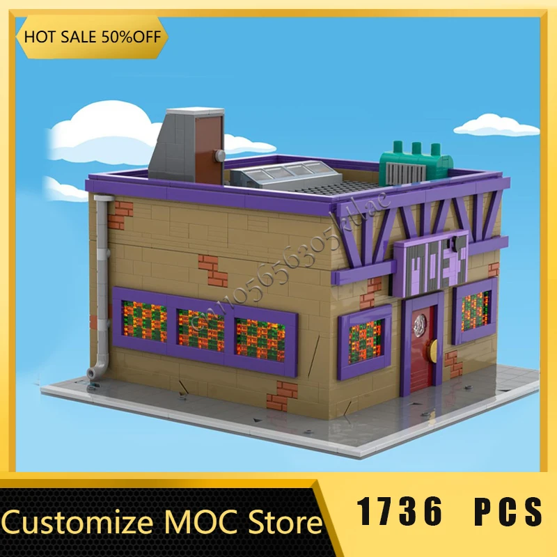 1736 pièces Simple ville rue scène personnaliser modulaire Moe's Tavern MOC bloc de construction modèle enfants éducation jouet cadeaux d'anniversaire