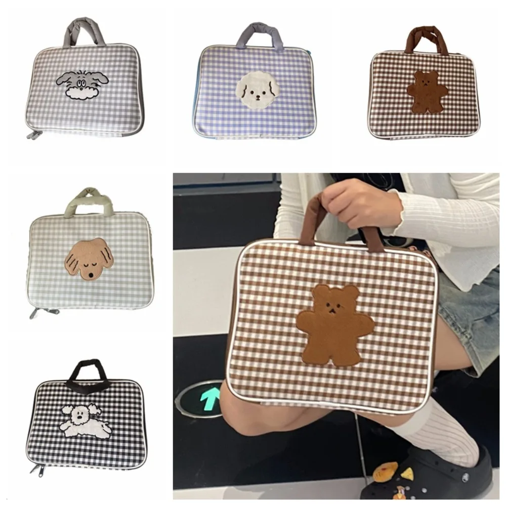 Checkerboard Pattern Tablet Sleeve Bag Protective Fall Prevention Laptop Pouch Wear Resistant Portable Computer Storage Bag