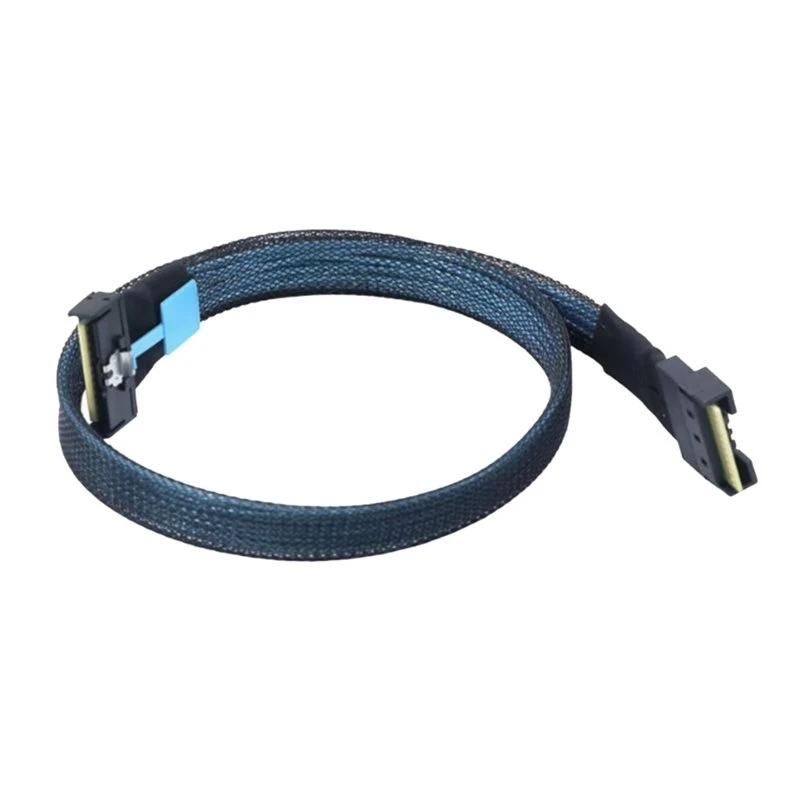 AU61-SFF-8654 8I 74P 0.5M Thinline SAS 4.0 PCIE MCIO 5.0 8I Anti-Slash Insertion Extension Cable Slimline