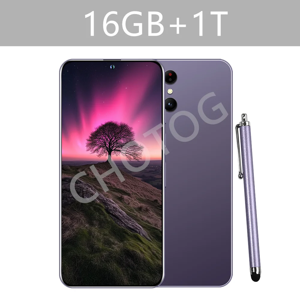 Nieuwe Mobiele Telefoons S + 24 Ultra Originele 7.3HD Smartphone 4G 5G Dual Sim Mobiele Telefoon 7800 mAh Android 14 Global Versie Mobiele Telefoons