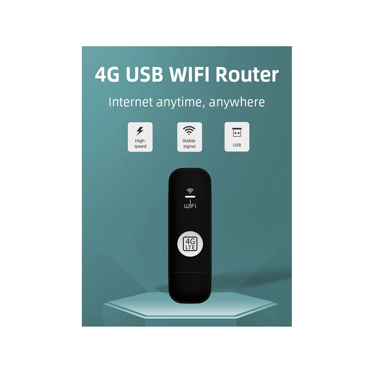 4G USB WIFI Modem 150Mbps with SIM Card Slot 4G LTE Car Wireless WiFi Router USB Dongle Support B28 European Band Black