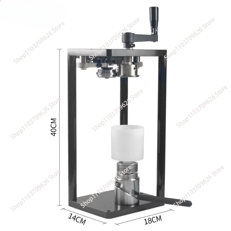 Small Home Manual Rotary Semi-Automatic Can Sealer for Soda Beer Juice Cans-for Plastic & Glass Beverages Paper Packaging