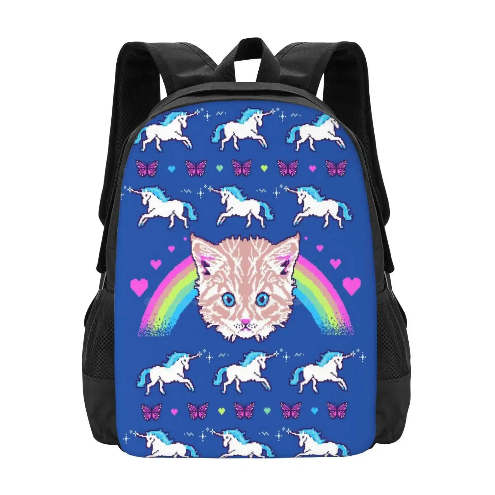 Most Meowgical Sweater Pattern Design Bagpack School Bags Meow Kitty Kitteh Kitten Lolcat Cute Sweet Aww Rainbow Magic