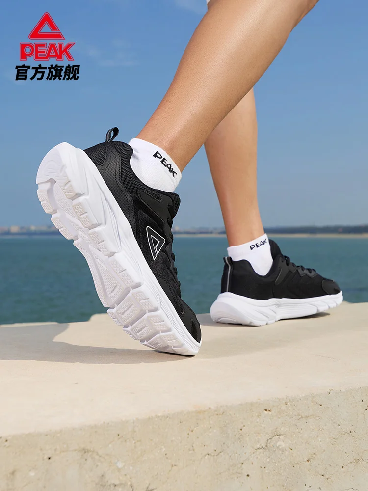 Peak Running Shoes for Men in Summer Lightweight and Comfortable Shock Absorbing Mesh Breathable Casual Shoes for Men in Sports