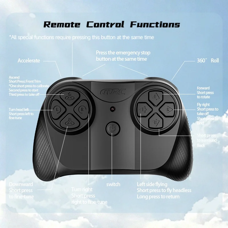 4DRC V50 Remote Control Airplane 360° Rolling Jet Fighter RC Plane Stunt Glider Airplane Drone Toys for Kids Adults Gifts