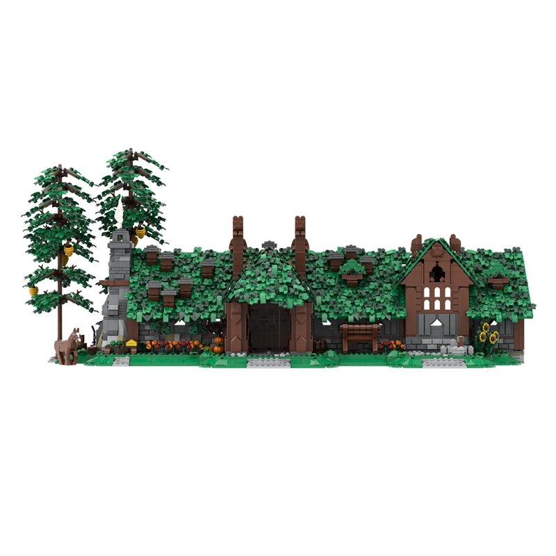 Prachtig nieuw product MOC bouwsteen ring scène model Beorn's home technologie modulaire kinderspeelgoed cadeau DIY-montageset