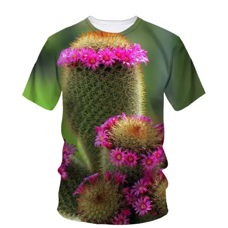 

Футболка детская летняя с 3D-принтом кактуса, суккулента