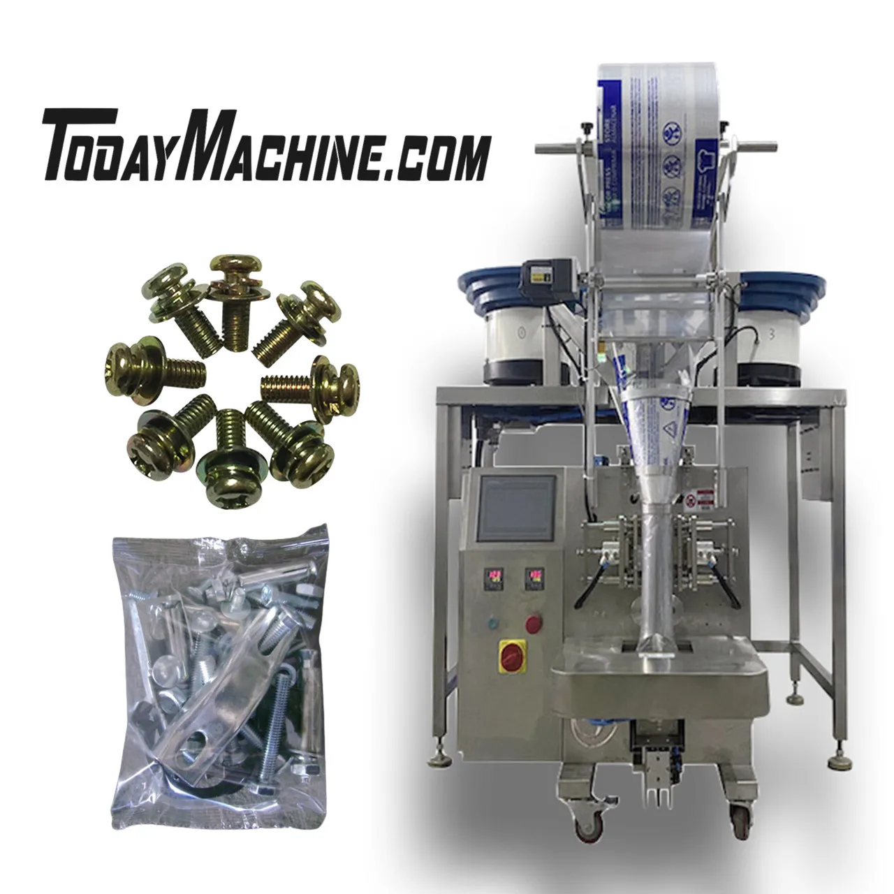 Automatic Vertical Hardware Nut Bolt Screw Washers Counting Bag Packing Machine