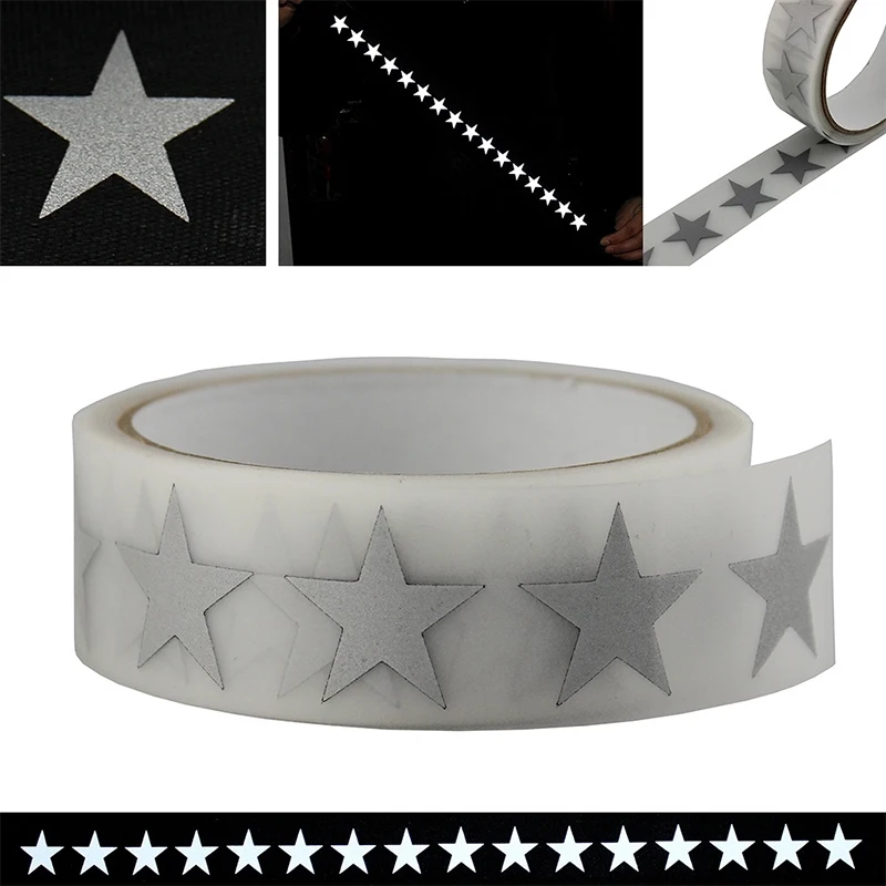 1 متر بأمان الفضة عاكس الفينيل HTV نقل الحرارة الفينيل فيلم لتقوم بها بنفسك الشريط الحديد على النسيج الملابس نجمة