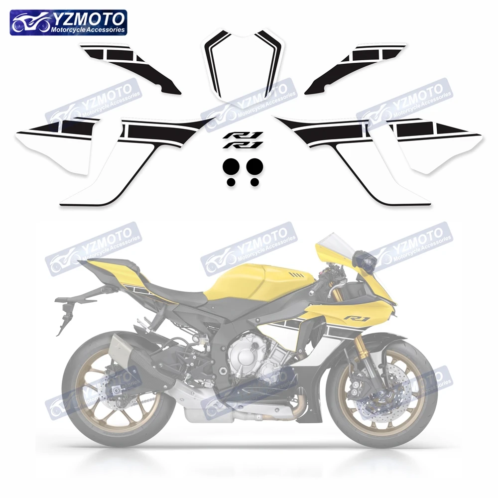 

For YZF R1 YZF-R1 2015 2016 2017 2018 2019 Motorcycle Full Car Racing Fairing Bodywork Decal Waterproof Decorate Stickers Kit