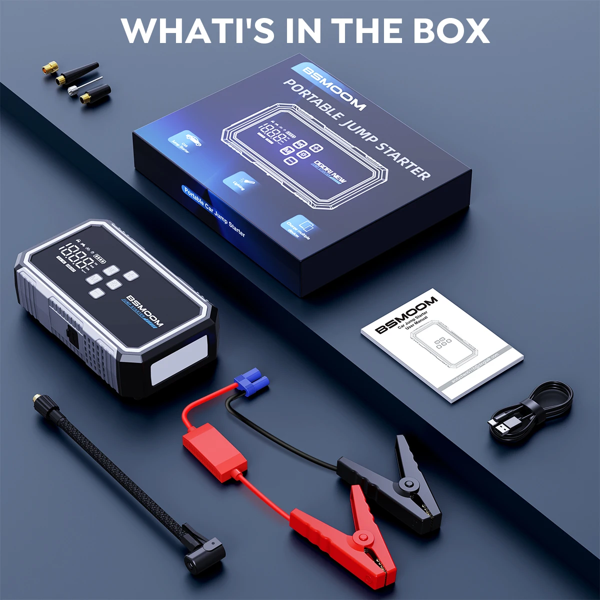 1000A/1500A PEAK Auto Startkabelsysteem Accuoplader 12V Auto Starter Draagbare Powerbank Krachtige Auto Booster - afbeelding 2