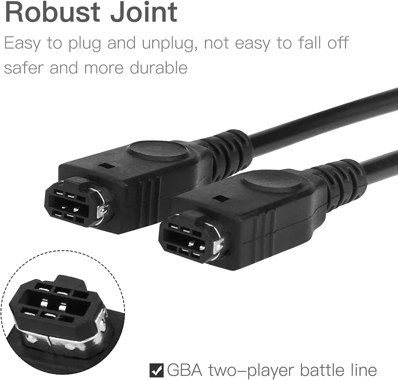 For Game Boy Advance SP Link Cable 2 Player Replacement GBA Connector Cable