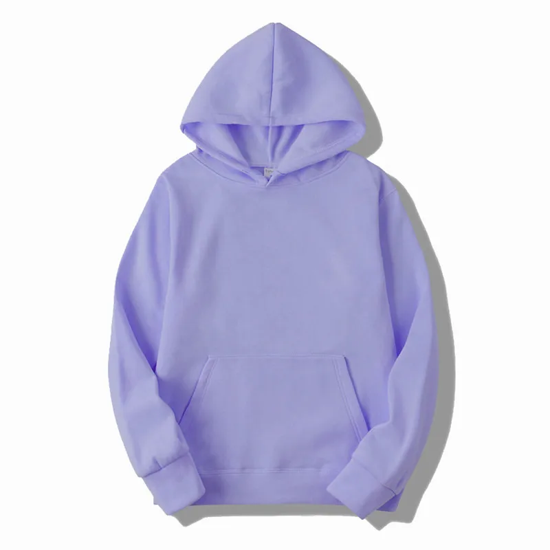 Women\'s and Men\'s Solid Color Pocket Hoodies Sports Fitness Sweatshirts Fashionable Casual Pullovers Multi Color