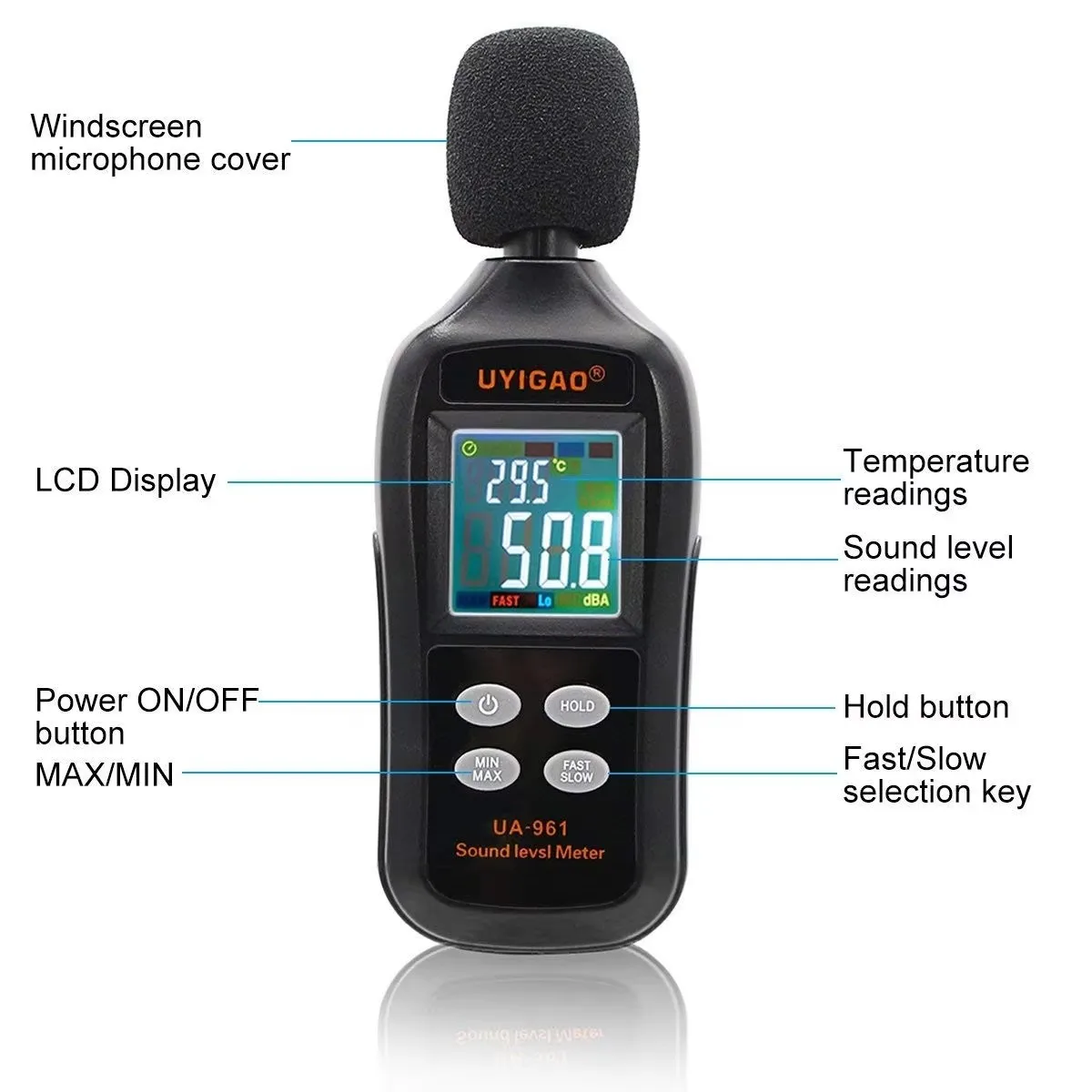 UA962 High Illuminance Meter Illuminance Tester Digital Intelligent High Precision Luminance Light Measuring Instrument