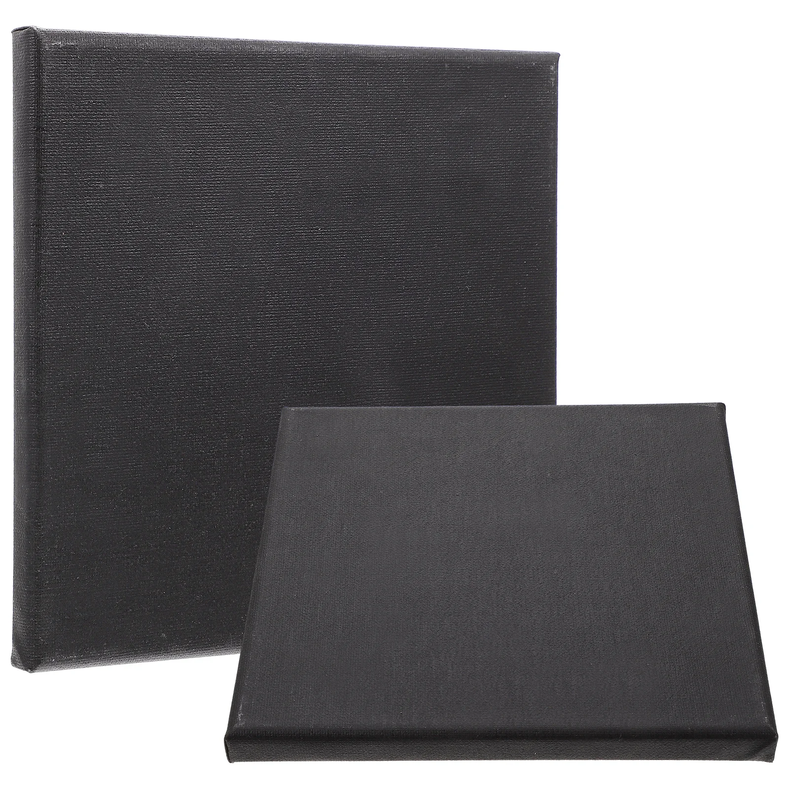 

2pcs Black Painting Canvas Panels Diy Oil Painting Board Stretched Wrap Frame For Artists Art Students Blank Canvas Supplies