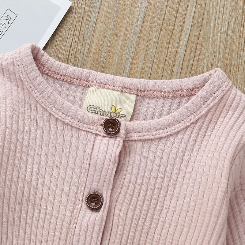 Summer Unisex Newborn Baby Clothes Solid Color Baby Rompers Cotton Long Sleeve Toddler Romper Infant Clothing 3-18 Months