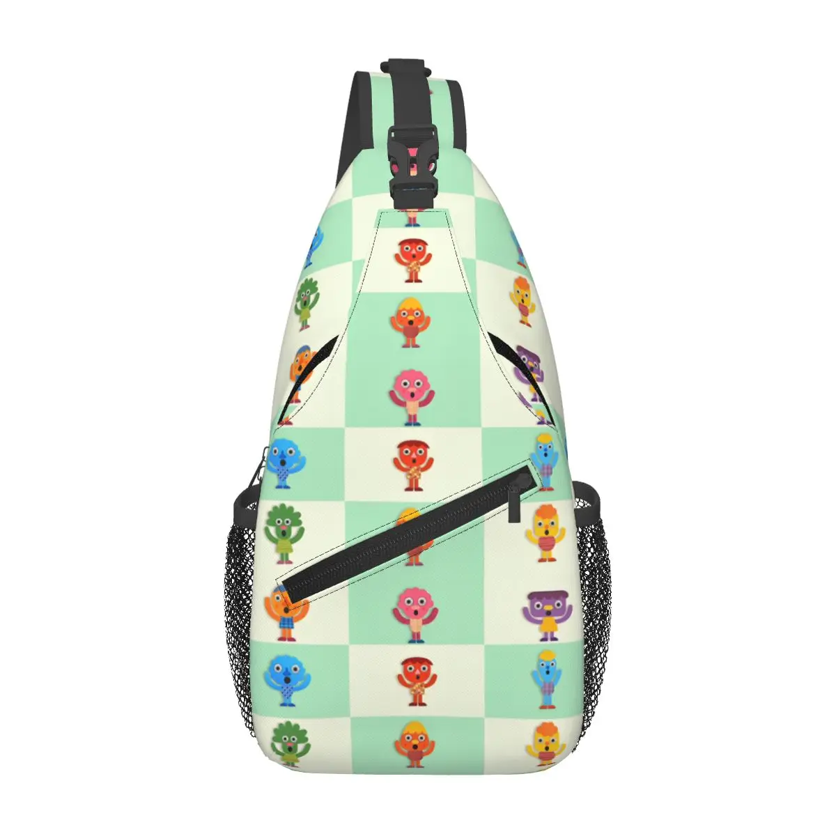 Noodle & Pals Micro Super Simple Crossbody Sling Bags Chest Bag Nursery Rhymes Songs Shoulder Backpack Daypack Hiking Travel