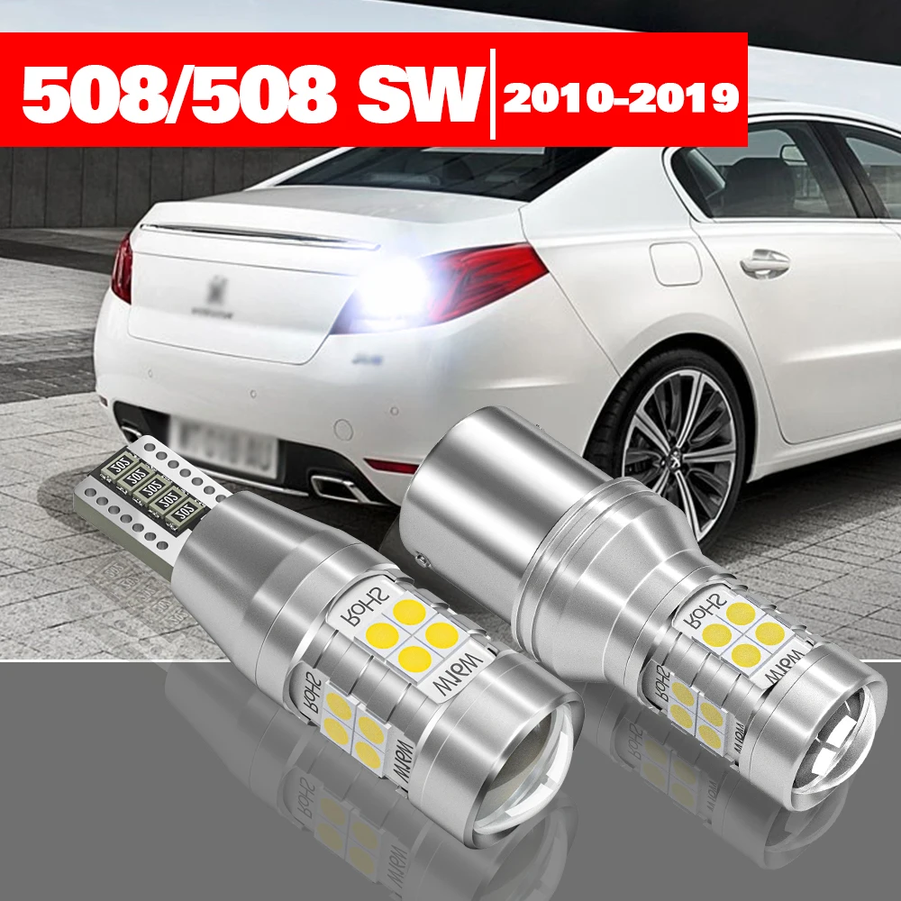 

For Peugeot 508 SW 1 2 2010-2019 2pcs LED Reverse Light Backup Lamp Accessories 2011 2012 2013 2014 2015 2016 2017 2018